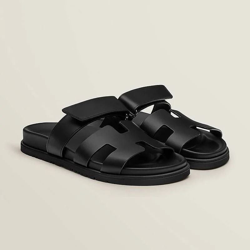 Chypre Buckle Sandals – Black Luxe Edition