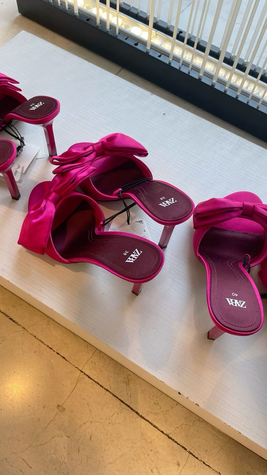 ZARA Heeled Sandals with Bow