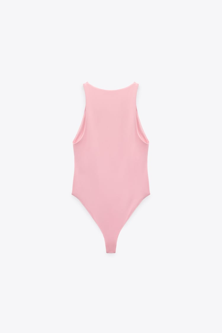 ZARA Pink Fitted Bodysuit
