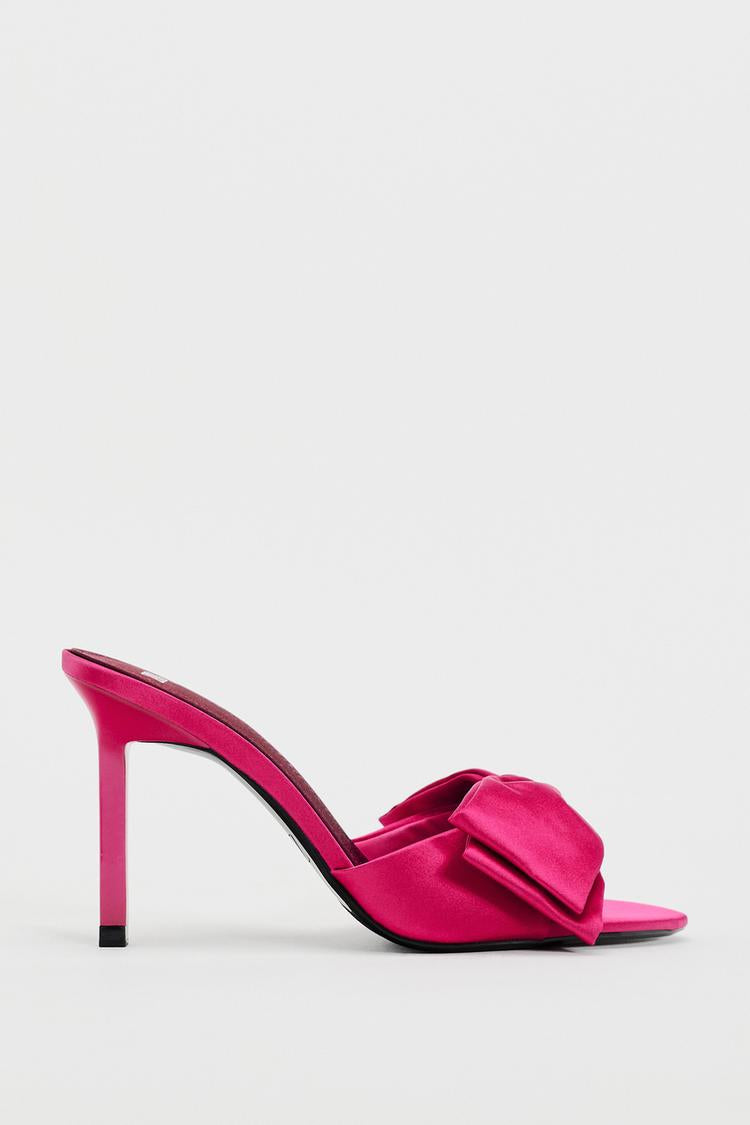 ZARA Heeled Sandals with Bow