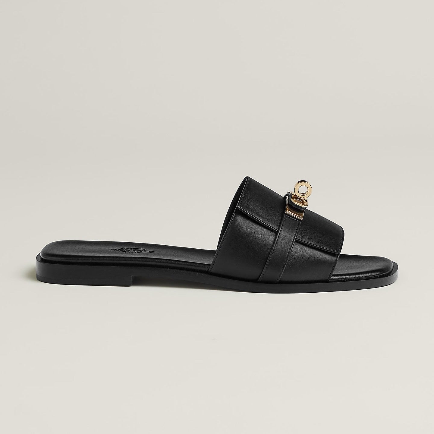 Giulia Slide Sandals – Silver Hardware Detail