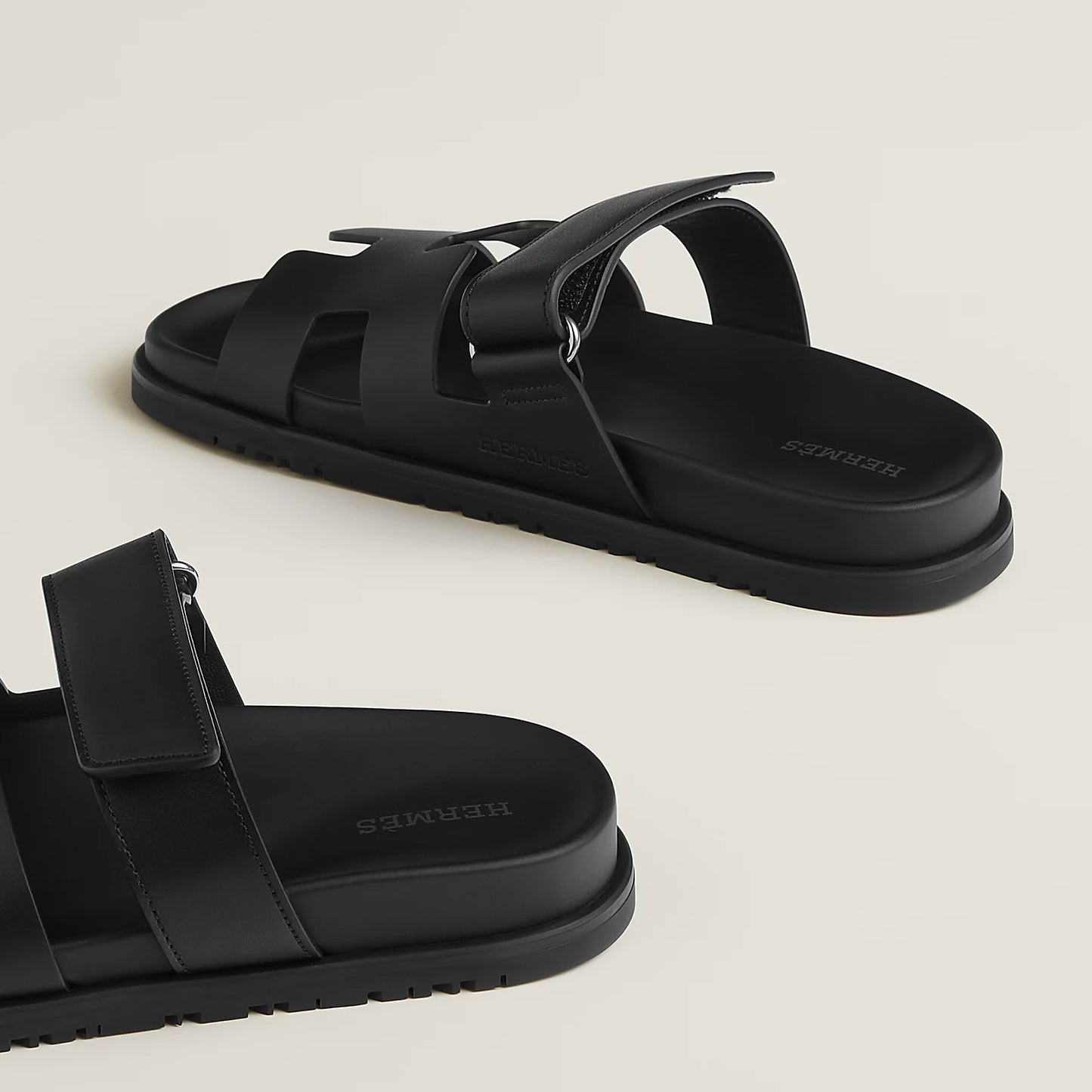 Chypre Buckle Sandals – Black Luxe Edition