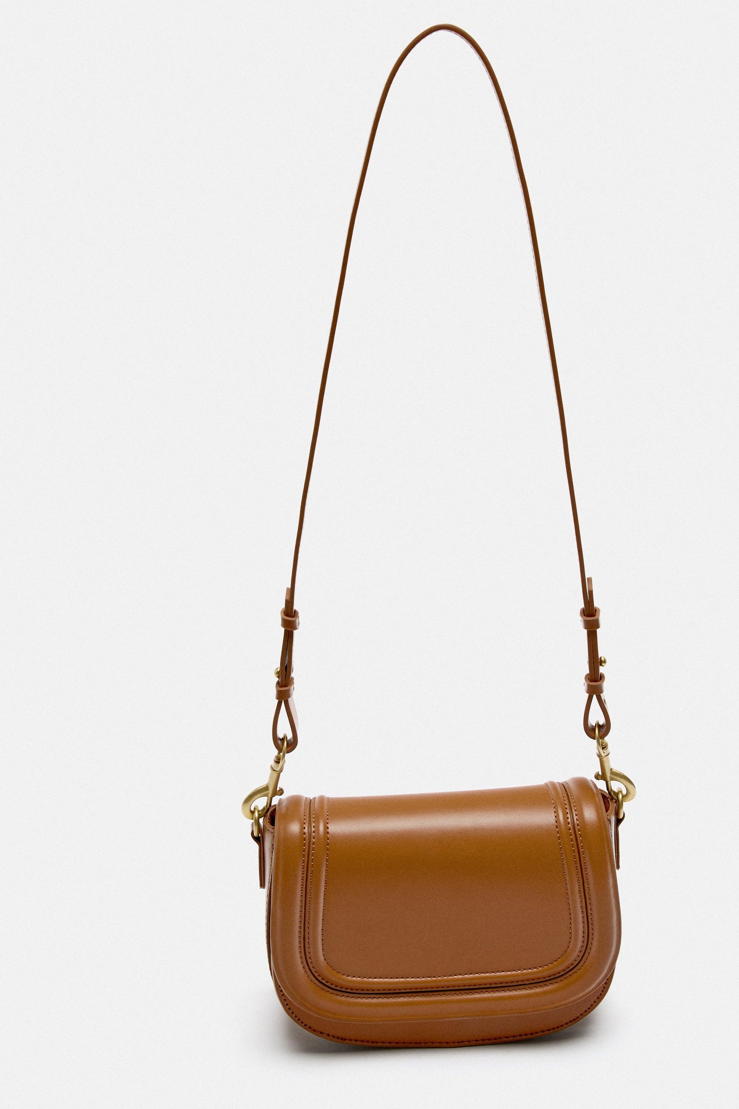 ZARA Dual-Strap Crossbody Bag – Brown