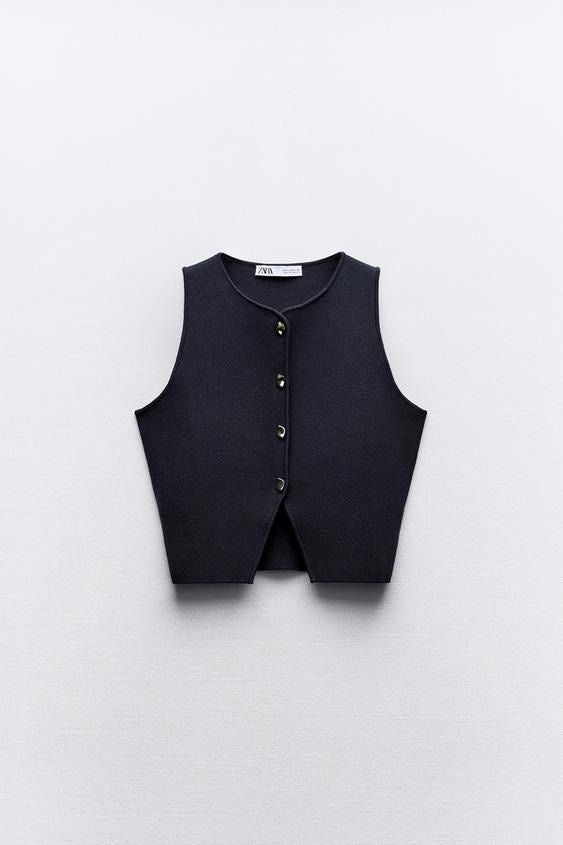 ZARA Knit Crop Top – Sleeveless Essential