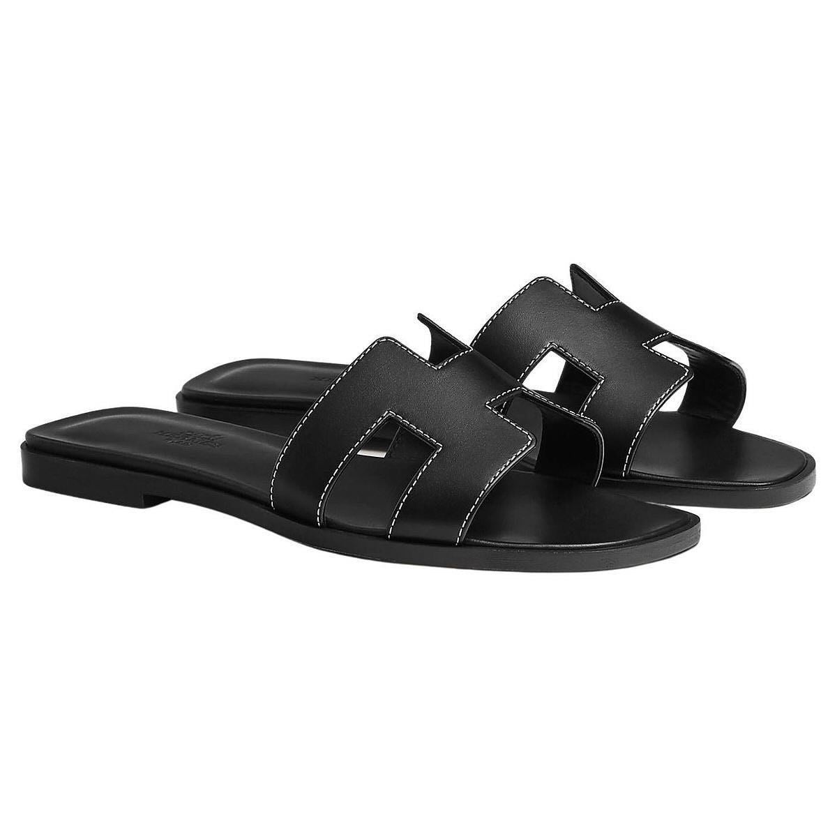 Hermès Oran Sandals – Classic Black