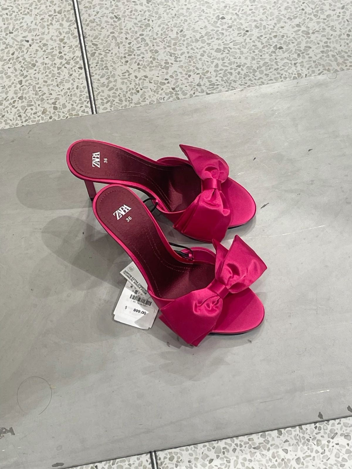 ZARA Heeled Sandals with Bow