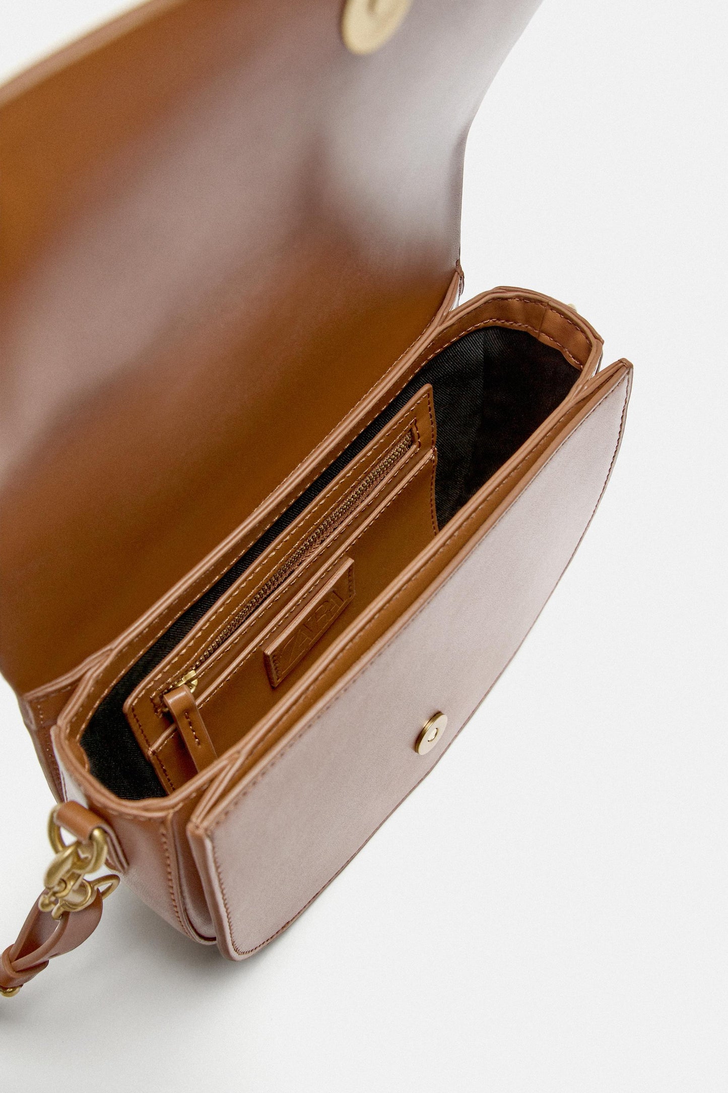 ZARA Dual-Strap Crossbody Bag – Brown