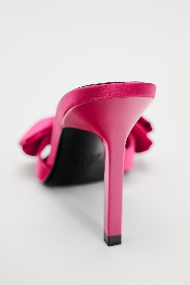 ZARA Heeled Sandals with Bow