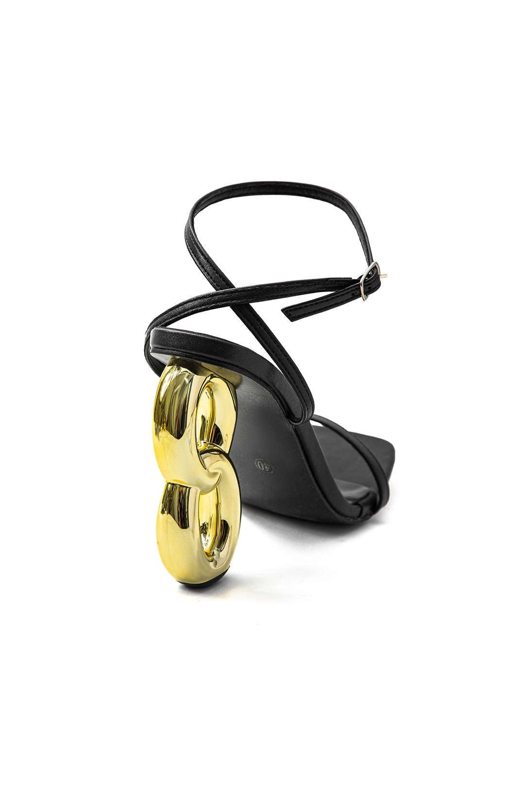 Metal Chain Heel Sandals – Square Toe | 4.7” Heel