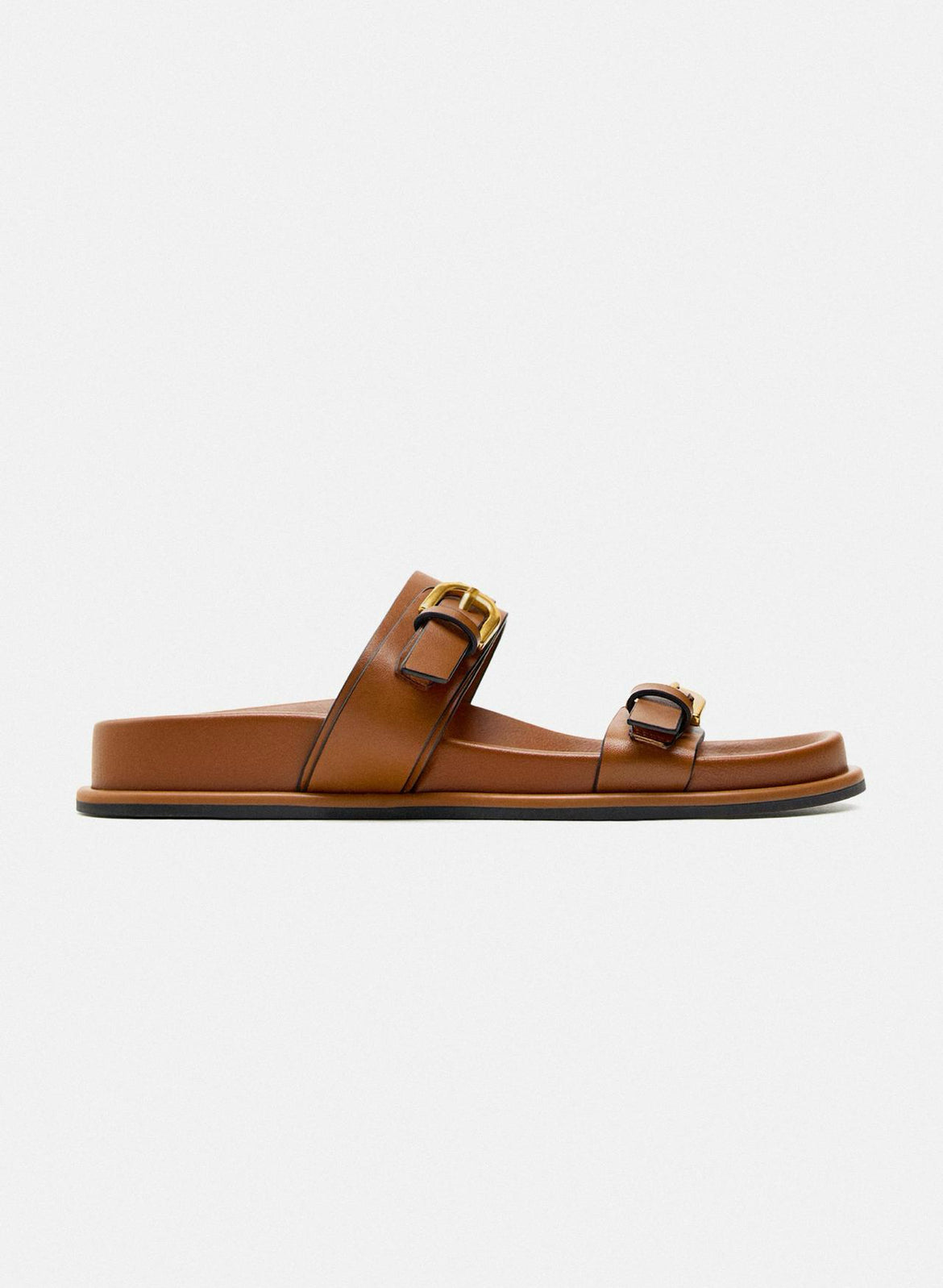ZARA Buckled Flat Sandals
