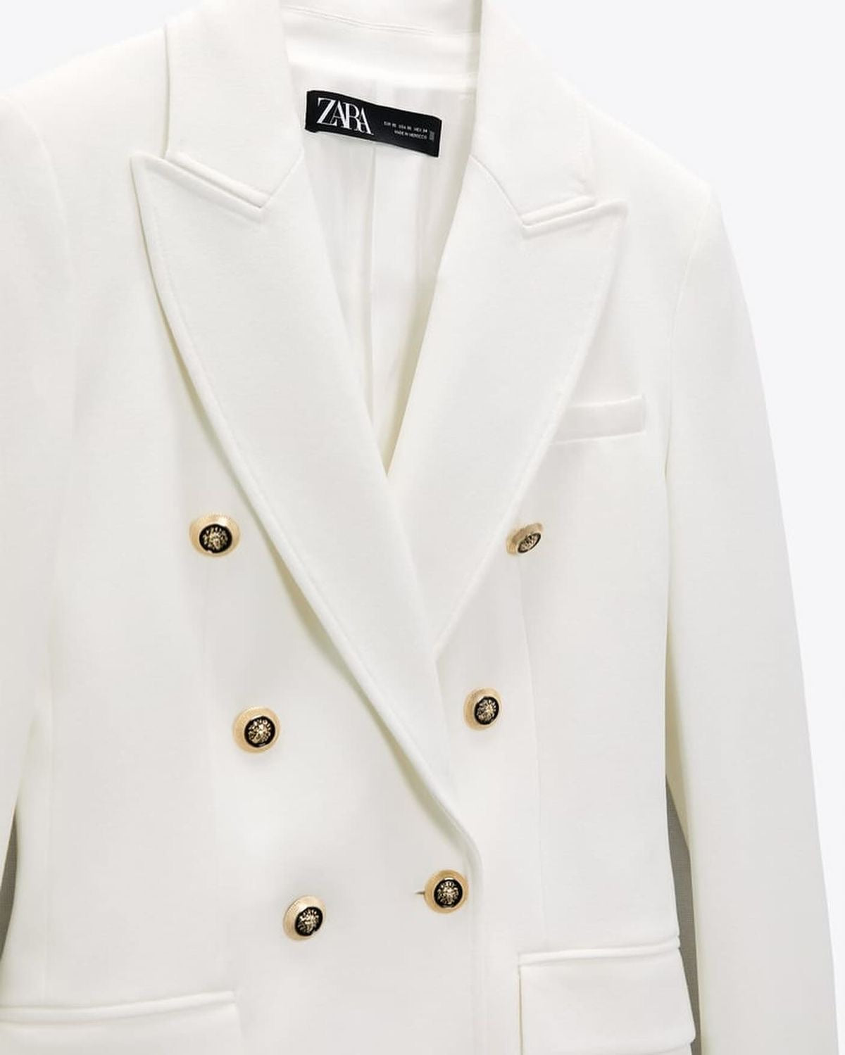 Zara Ivory Luxe Blazer