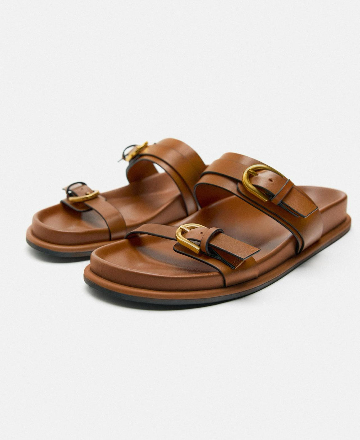ZARA Buckled Flat Sandals