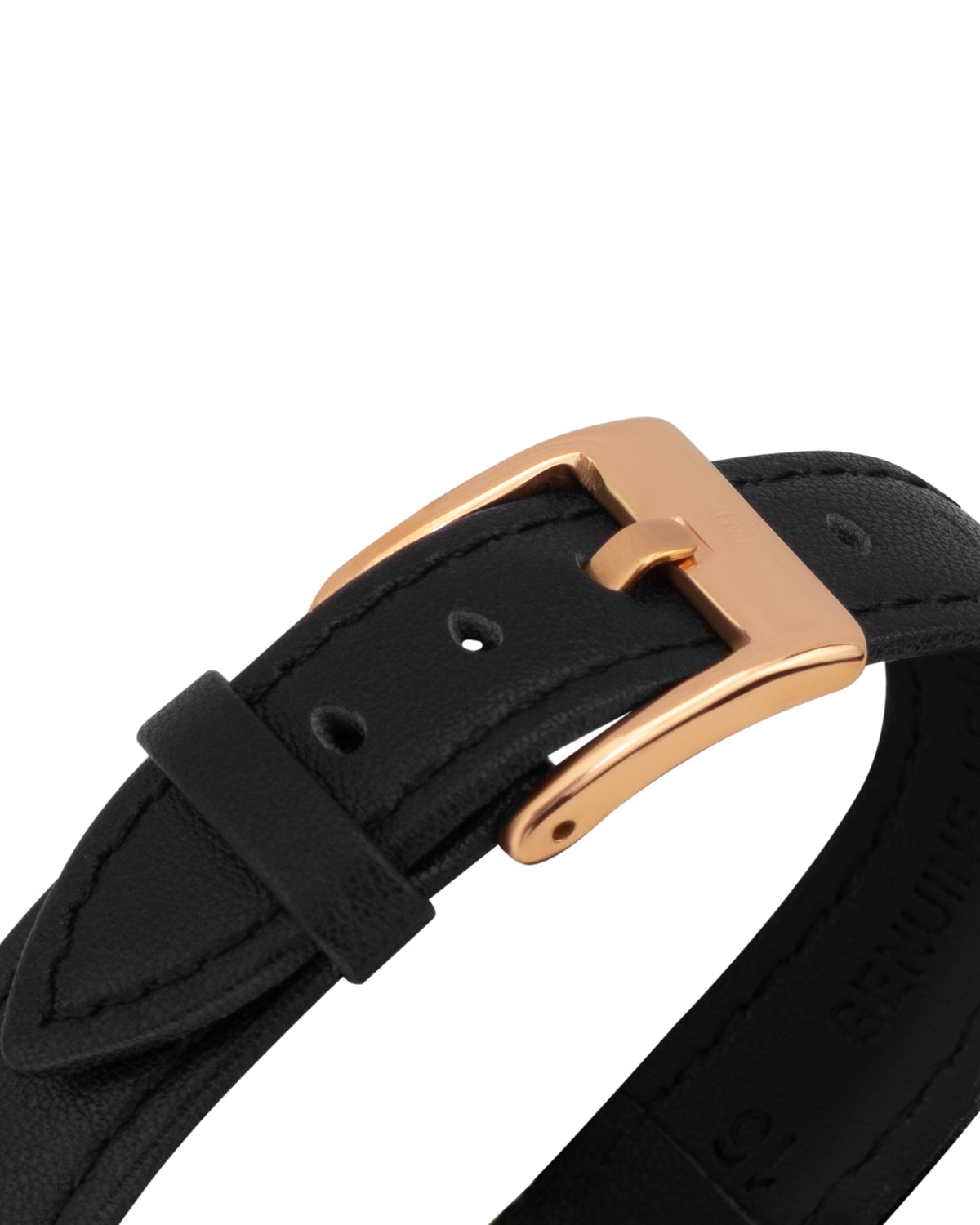 Hannah Martin Aurora Square Watch – Black Leather & Rose Gold (with Bracelet)