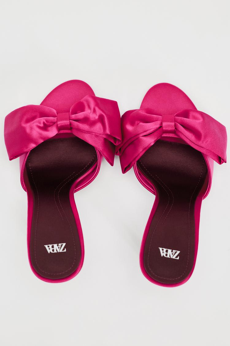 ZARA Heeled Sandals with Bow