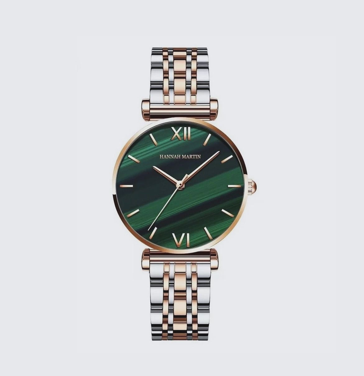Hannah Martin Square Watch – Luxury - Belton (Emerald)(with Bracelet)