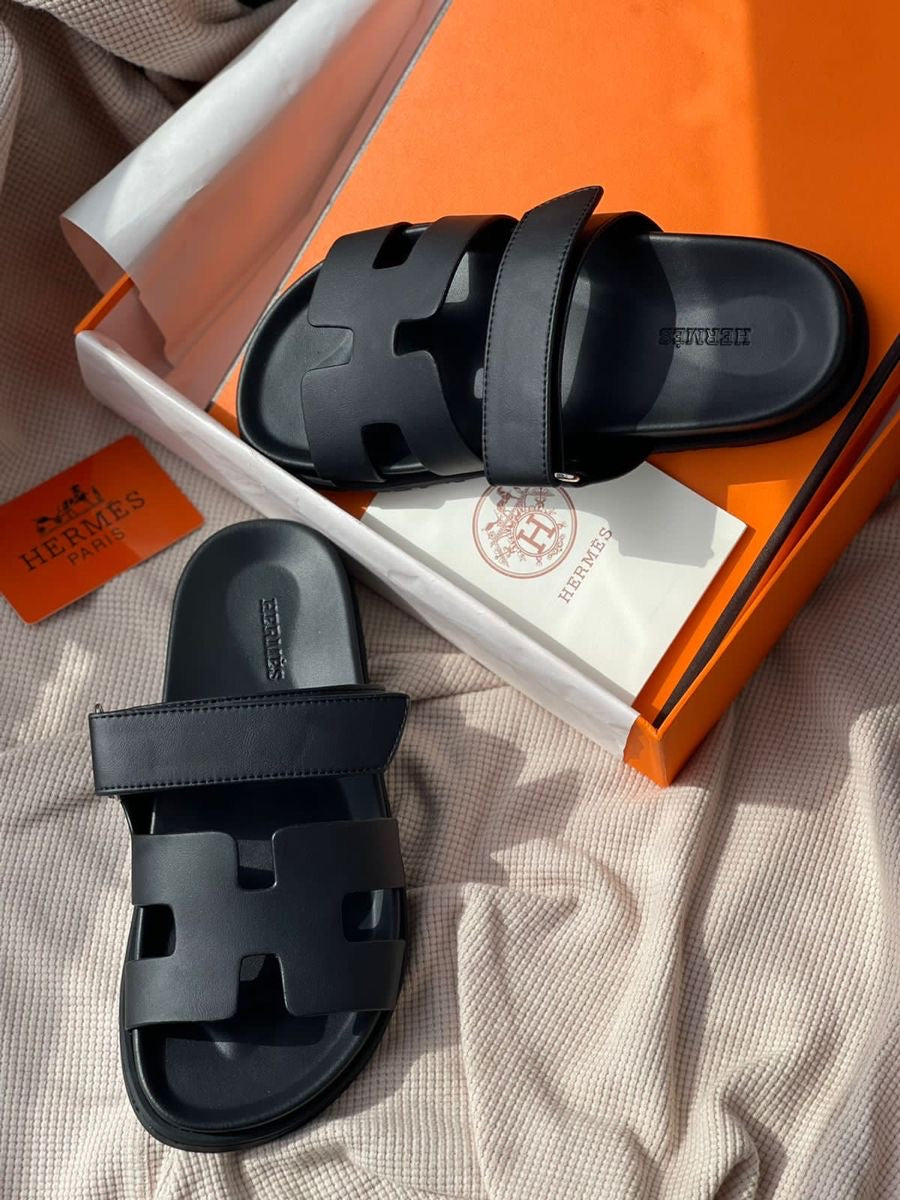 Chypre Buckle Sandals – Black Luxe Edition