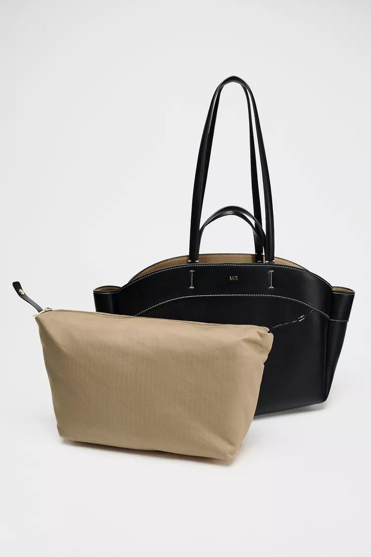 ZARA Structured Tote Bag Black(small)