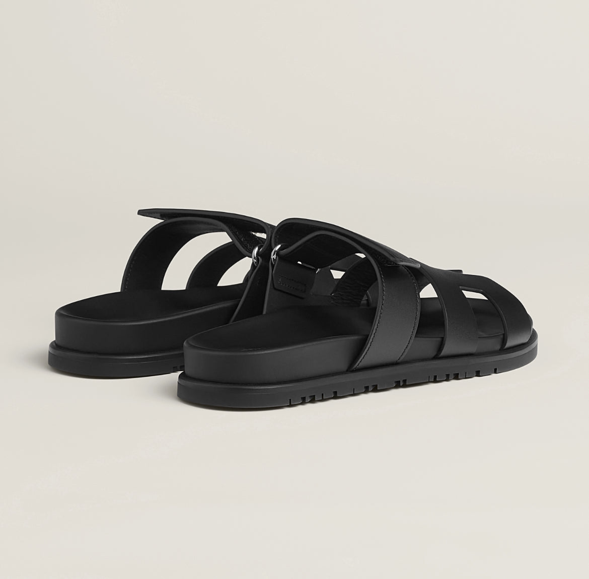 Chypre Buckle Sandals – Black Luxe Edition