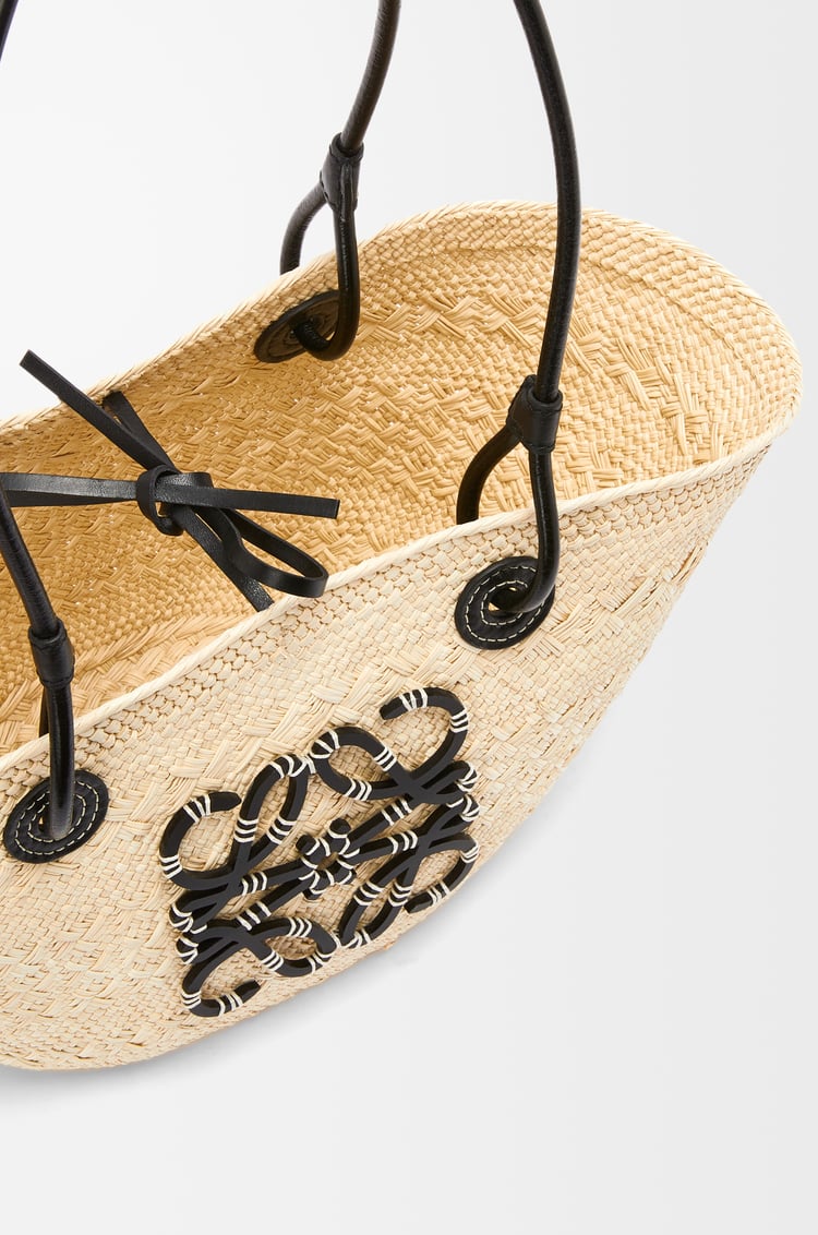 Loewe Anagram Basket Bag – Medium (Iraca Palm & Calfskin)