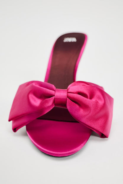 ZARA Heeled Sandals with Bow