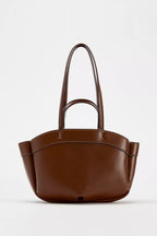 ZA RÁ Structured Tote Bag Brown(small)