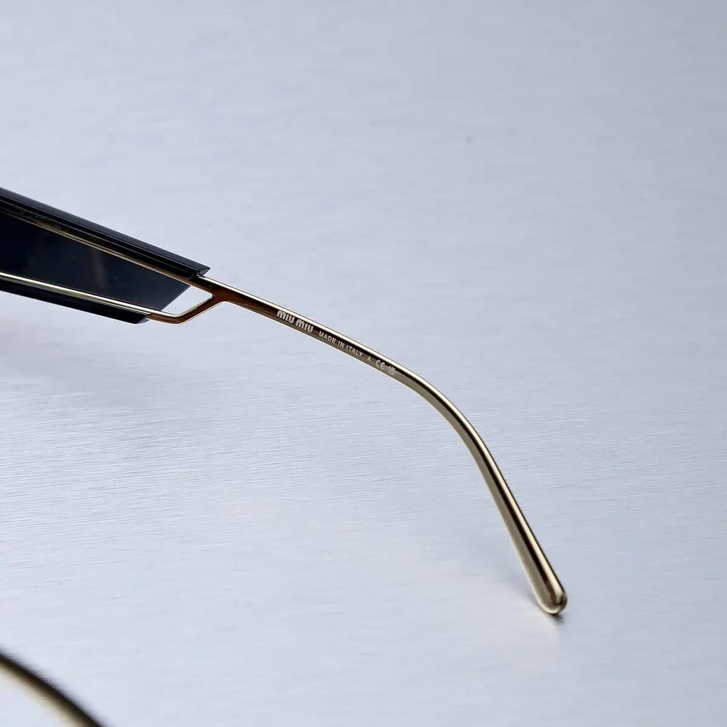 MIU MIU MU Sunglasses – Black & Gold