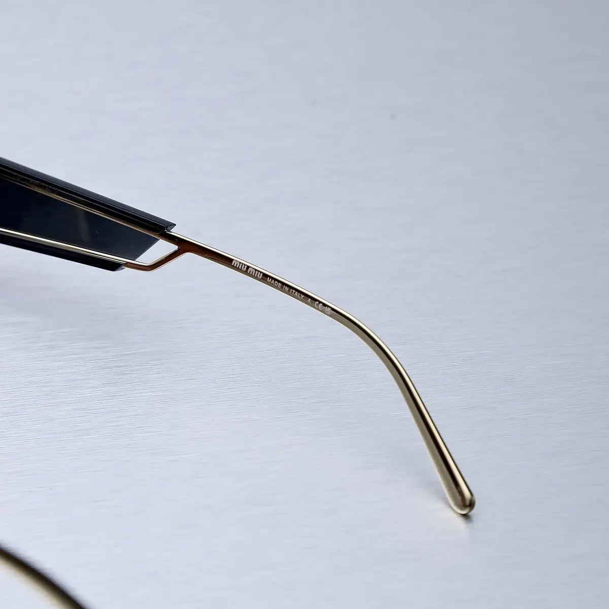 MIU MIU MU Sunglasses – Black & Gold