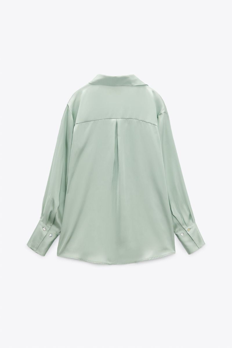 Satin Flowy Shirt – Luxe Lightwear