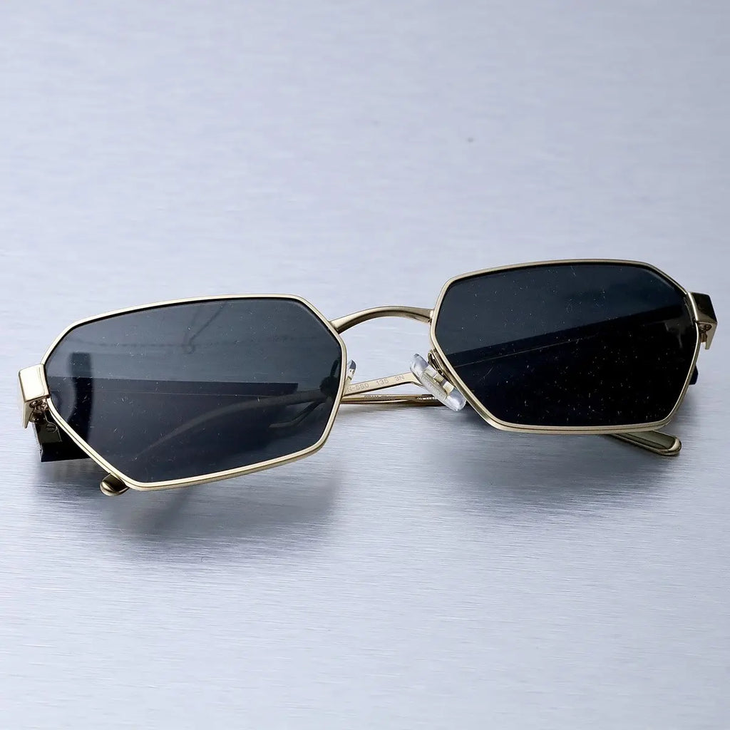 MIU MIU MU Sunglasses – Black & Gold
