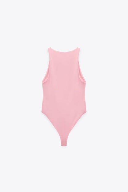 ZARA Pink Fitted Bodysuit