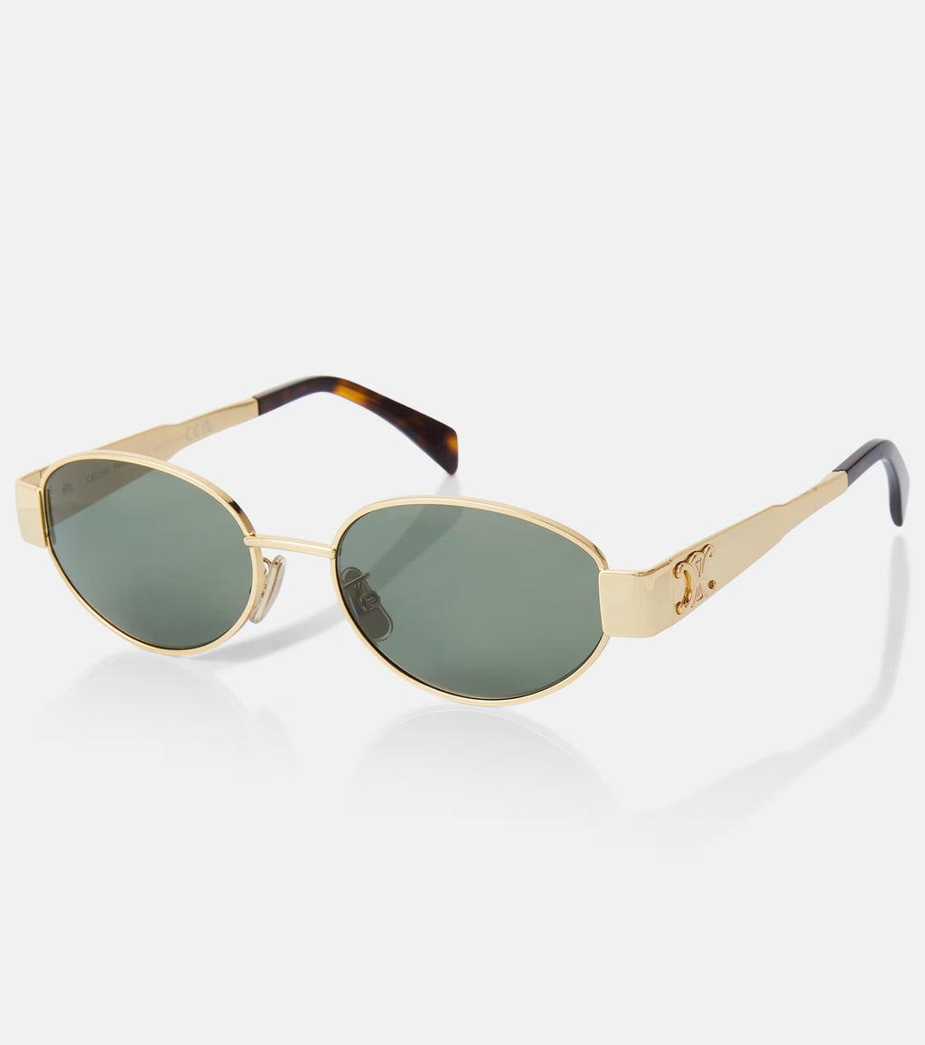Celine Oval Frame Sunglasses – Gold & Tortoise Shell Acetate