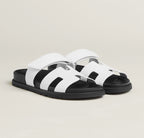 Sandals – White & Black Sole