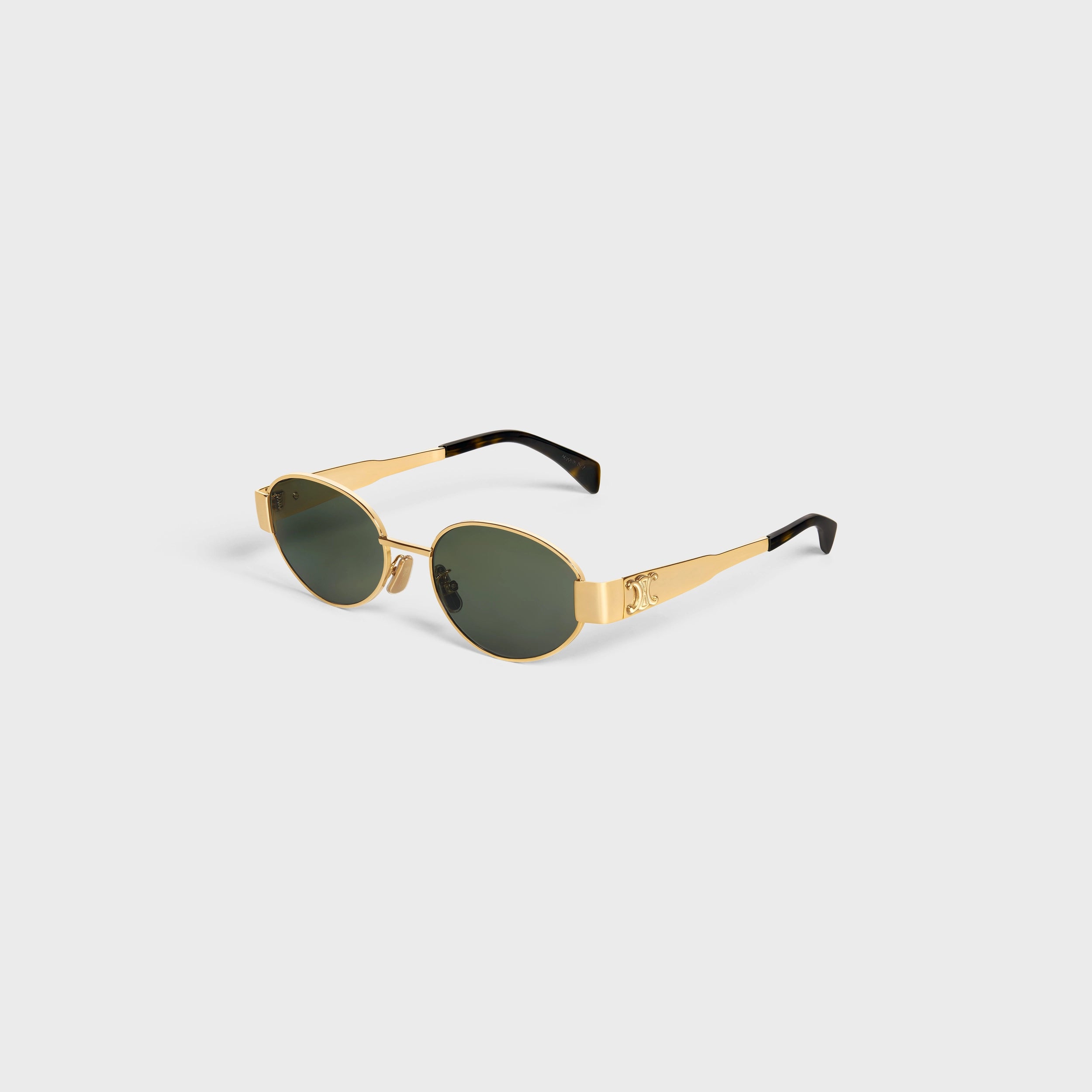 Celine Oval Frame Sunglasses – Gold & Tortoise Shell Acetate