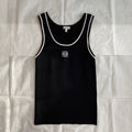Contrast-Edge Tank Top – Black & White