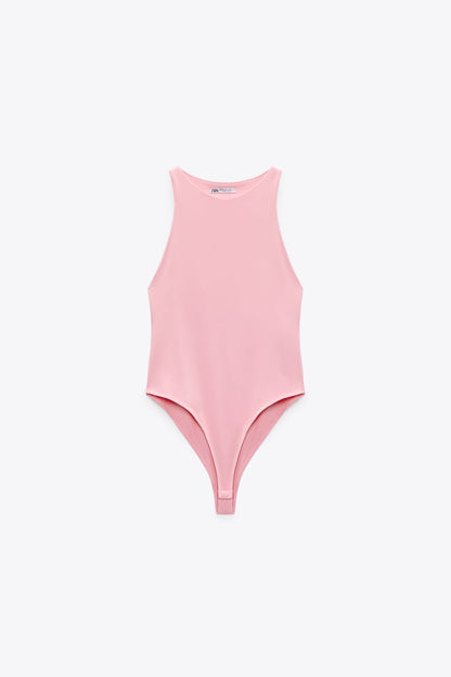 ZARA Pink Fitted Bodysuit