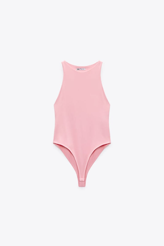 ZARA Pink Fitted Bodysuit