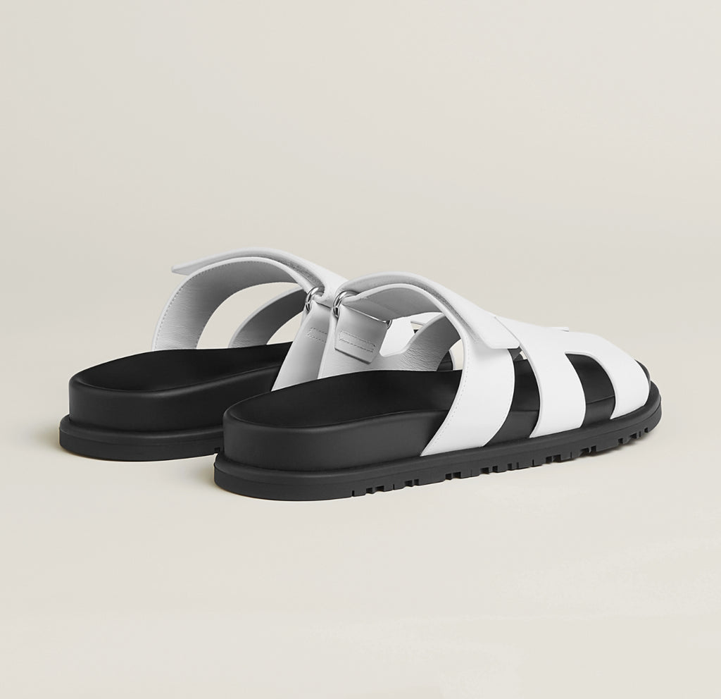 Sandals – White & Black Sole