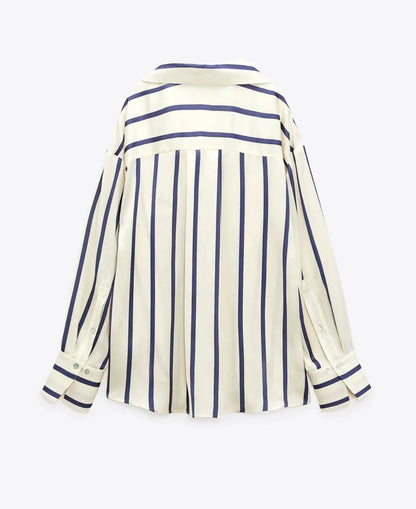 ZARA Striped Silk Shirt