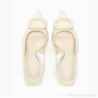 ZA RÁ Embellished Heeled Slingback – White