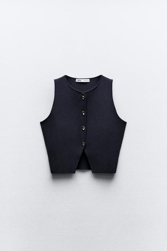 ZARA Knit Crop Top – Sleeveless Essential