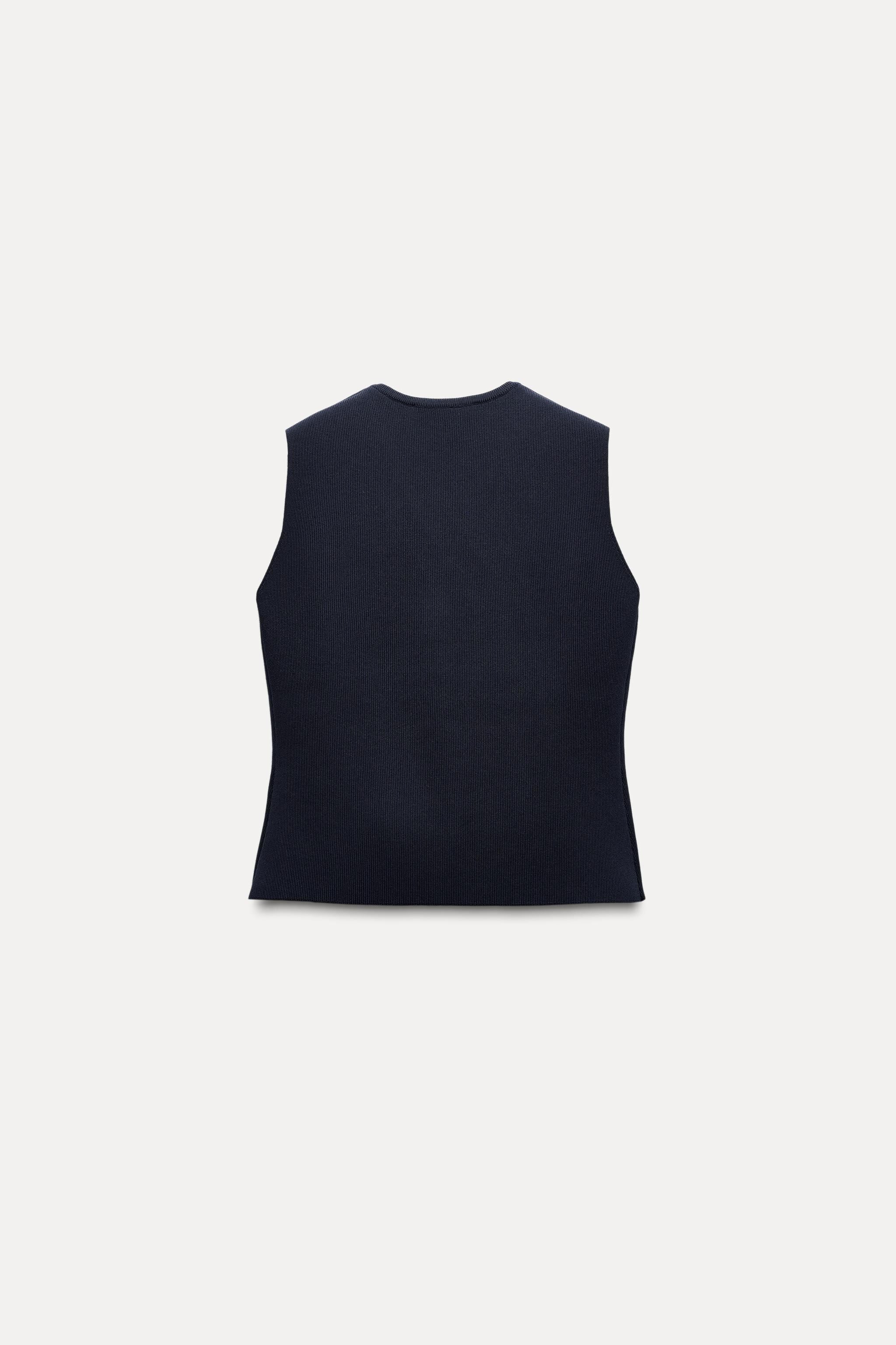 ZA RÁ Knit Crop Top – Sleeveless Essential