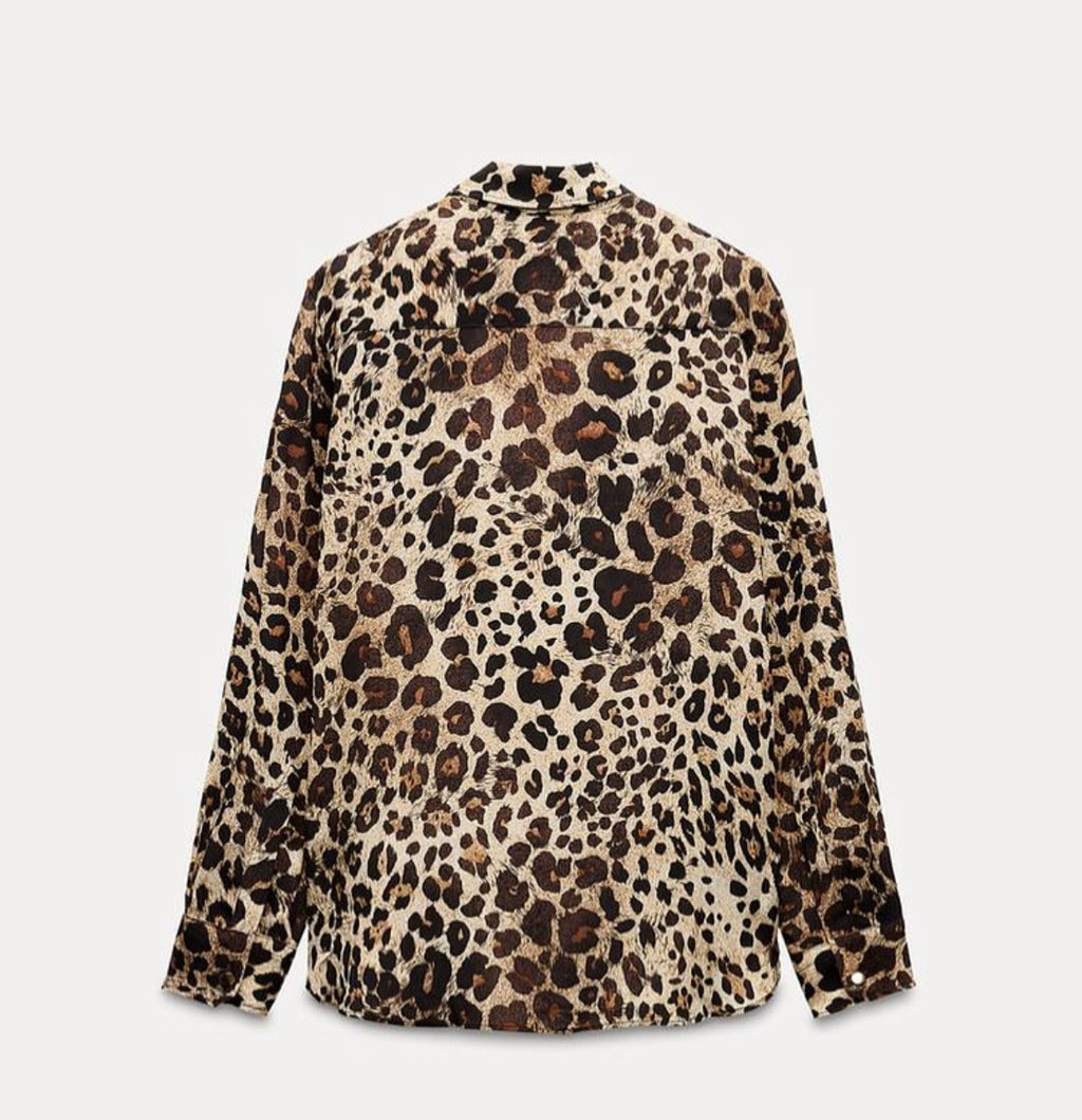 ZA RÁ Collection Animal Print Shirt – 100% Viscose