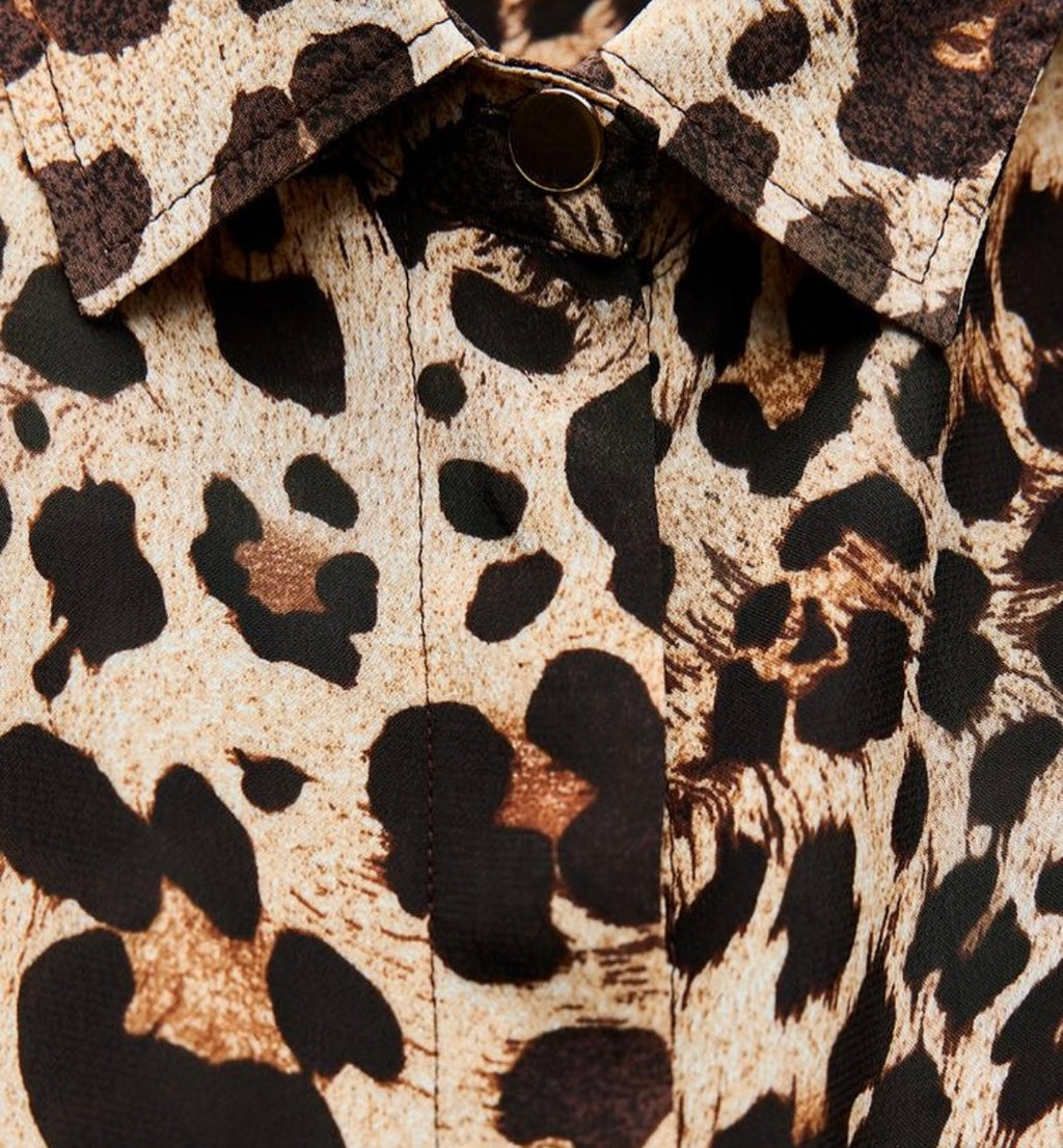 ZA RÁ Collection Animal Print Shirt – 100% Viscose