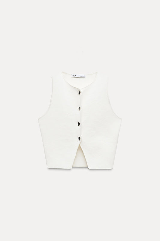 ZARA Knit Crop Top – Sleeveless Essential