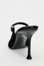 Sleek Mesh Pointed Heels – Noir Edition