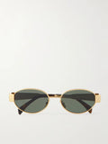 Celine Oval Frame Sunglasses – Gold & Tortoise Shell Acetate