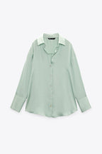 Satin Flowy Shirt – Luxe Lightwear