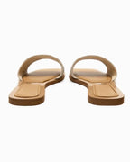 ZA RÁ Silver Quilted Flat Sandals