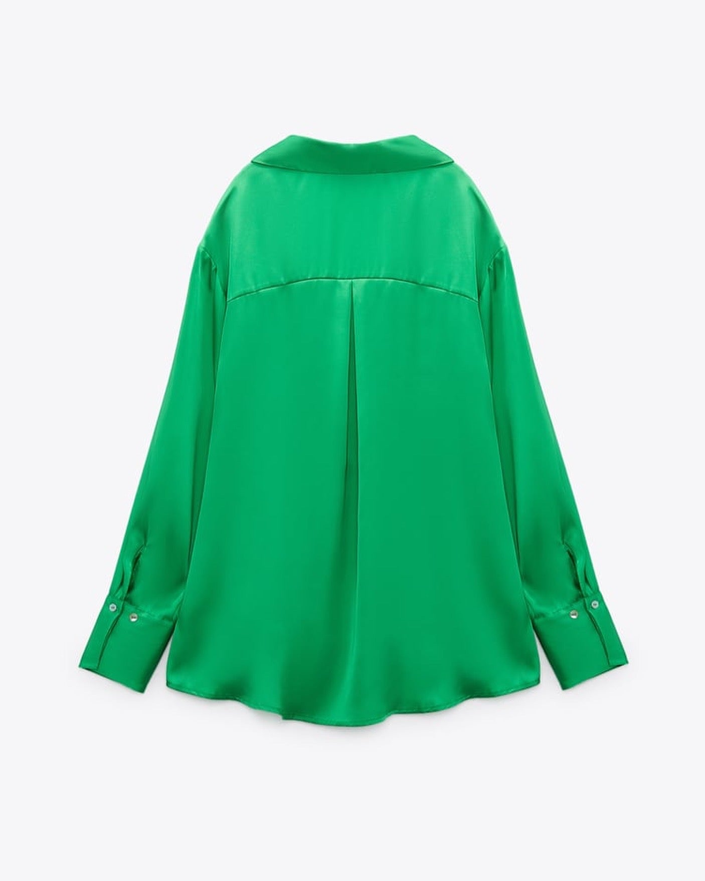 ZA RÁ Emerald Satin Flowy Shirt – Luxe Lightwear