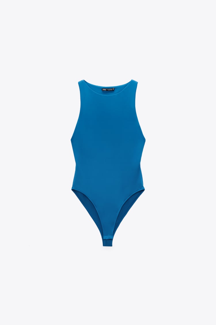 ZA RÁ Fitted Bodysuit – Blue